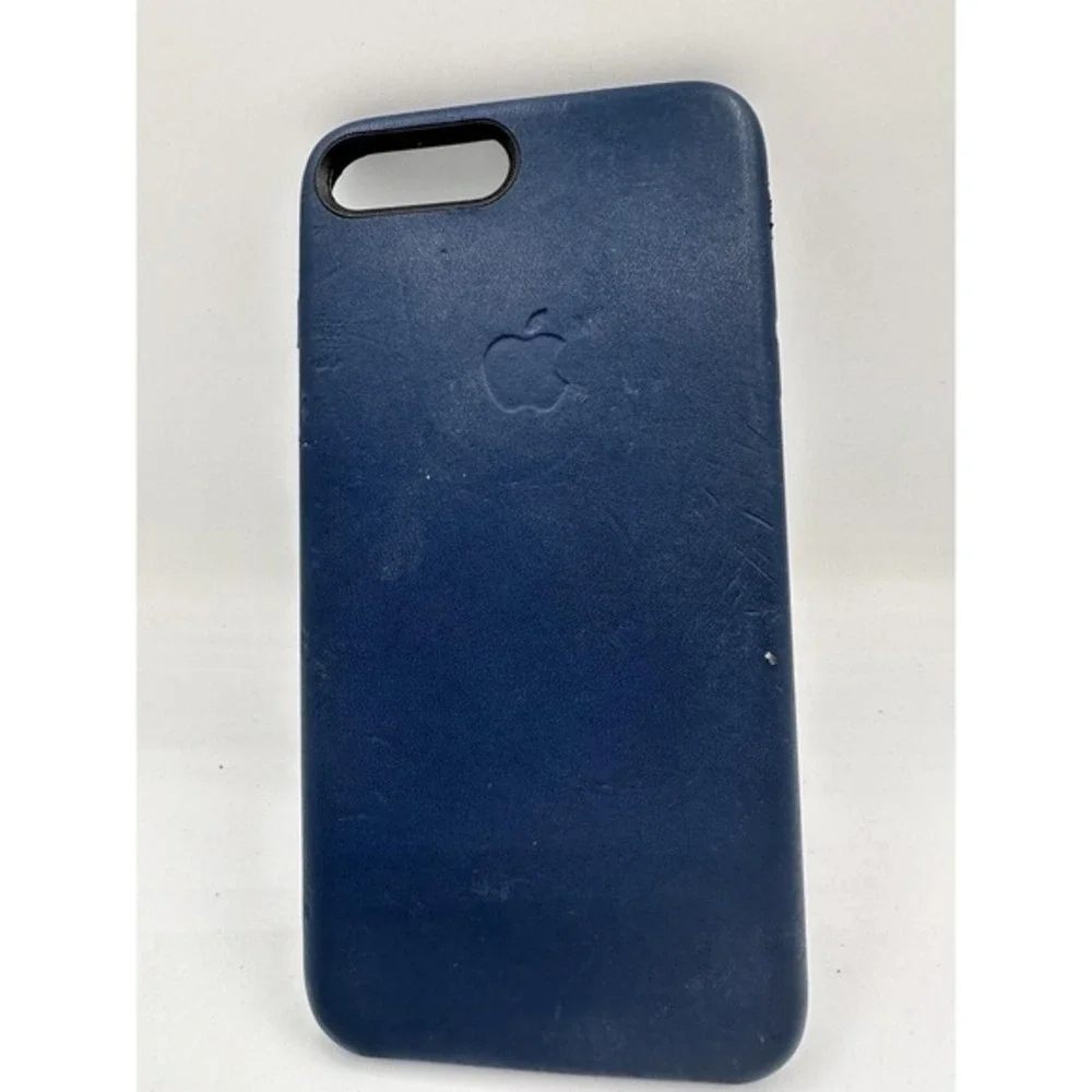 Apple iPhone 7 Plus 8 Plus Leather Case Midnight Blue Genuine Leather Vintage 33